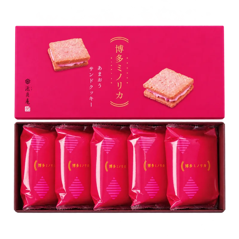 あまおうサンドクッキーのパッケージ