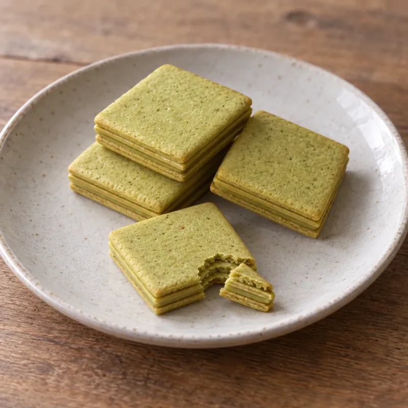 ピスタチオサンド ピスタチオ&ピスタチオの盛り付けイメージ