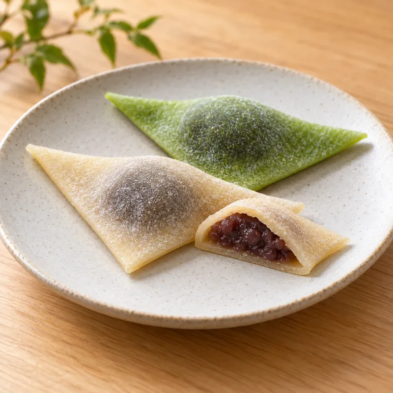 おたべ にっき・抹茶の盛り付けイメージ