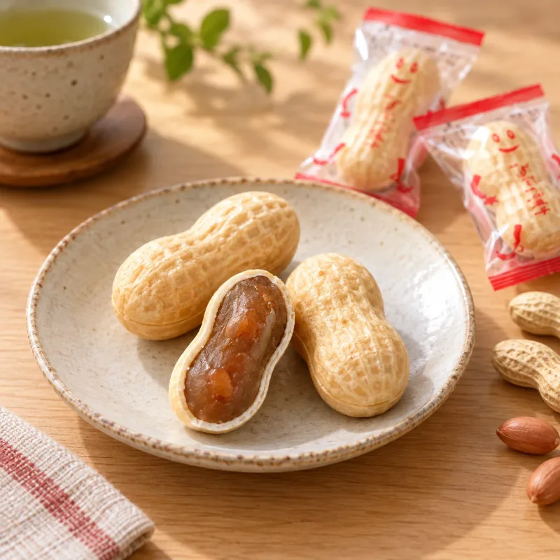 ぴーなっつ最中の盛り付けイメージ