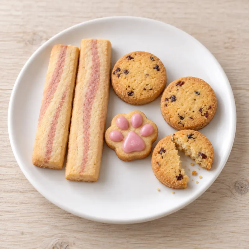 世界のネコ クッキーアソートの盛り付けイメージ