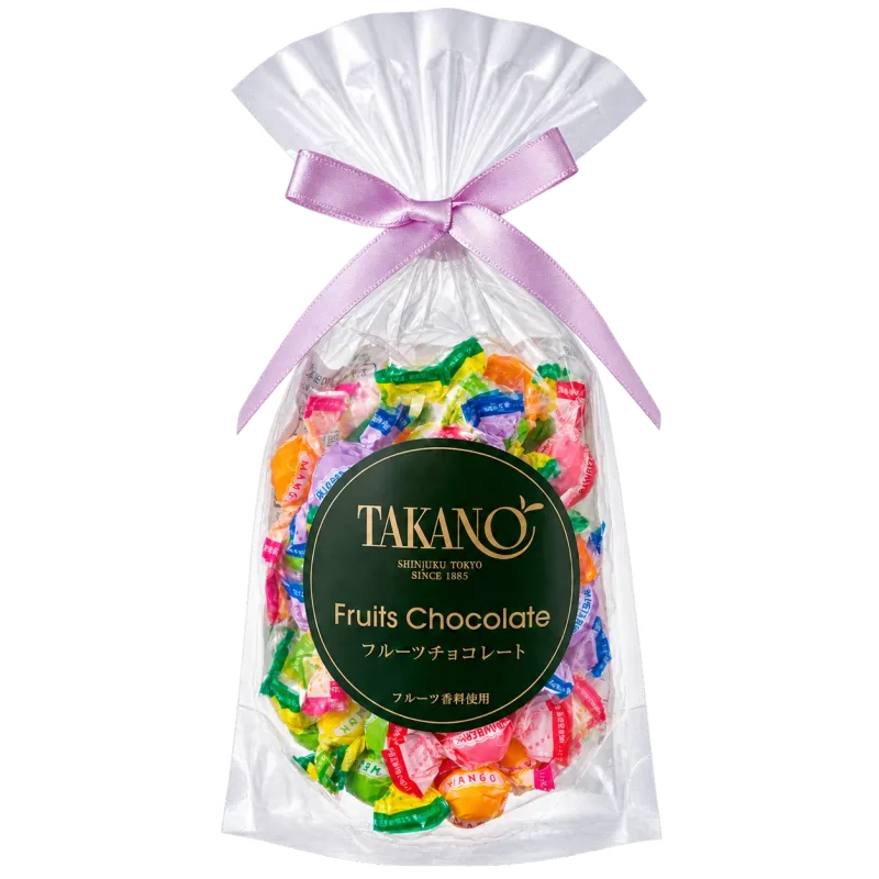 フルーツチョコレート SPリボンの袋のパッケージ