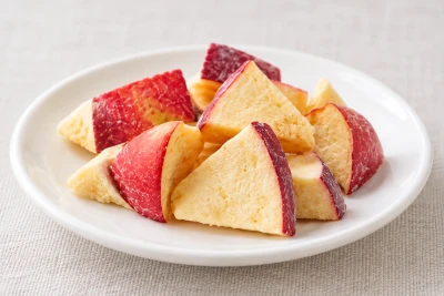 フルーツを食べるチョコレート（りんご）：雰囲気と断面