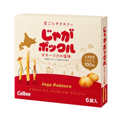 じゃがポックル オホーツクの塩味：箱・パッケージ