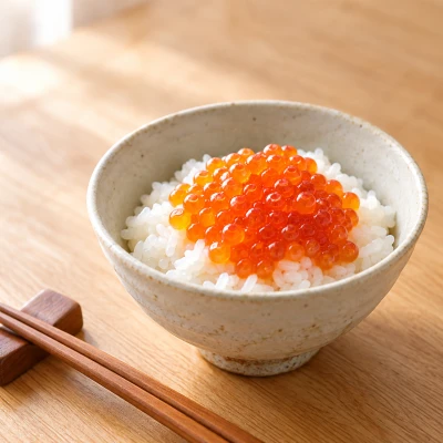 いくら醤油漬：盛り付け