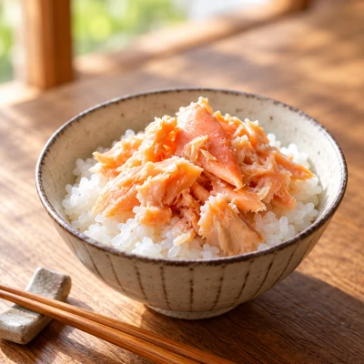 鮭荒ほぐし：盛り付け
