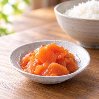 鮭ルイベ漬：盛り付け