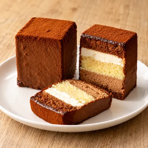 博多の石畳（ケーキ）：盛り付け例