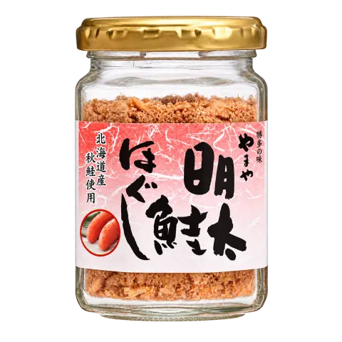 北海道秋鮭焼ほぐし明太子：箱・パッケージ
