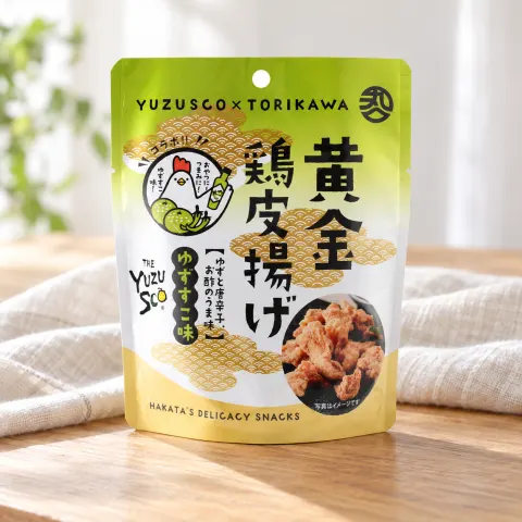 黄金鶏皮揚げ ゆずすこ味：パッケージの様子
