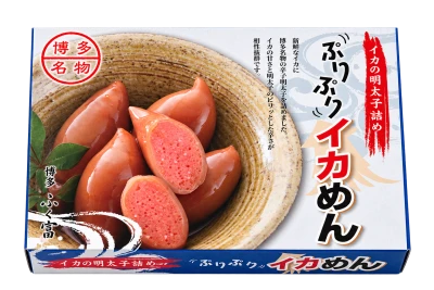 ぷりぷりイカめん イカの明太子詰め：箱・パッケージ