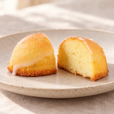 こだわりの「レモンケーキ」：雰囲気と断面