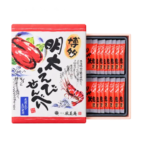 博多明太えびせんべい：箱・パッケージ