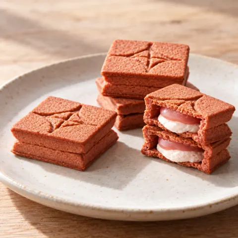 バターサンド〈あまおう苺〉：雰囲気と断面
