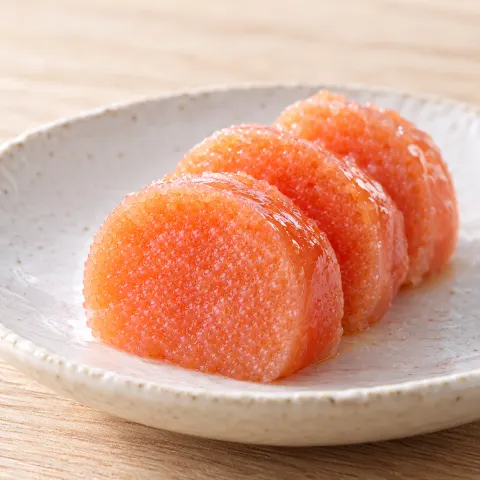 あごだしめんたいこ うまくち：雰囲気と断面
