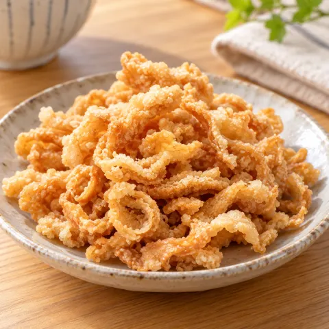 とりかわサクサク揚げ：雰囲気と断面