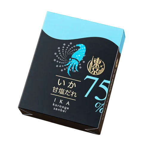 いかから揚げせんべい甘塩だれ：箱・パッケージ