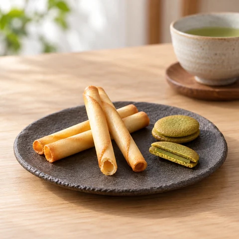 マッチャ ビスキュイ アソルティ -Japanese Scenery-：雰囲気と断面
