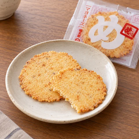 めんべい マヨネーズ：雰囲気と断面