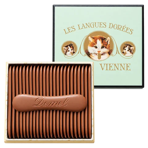 ソリッドチョコ猫ラベル ミルク：箱・パッケージ