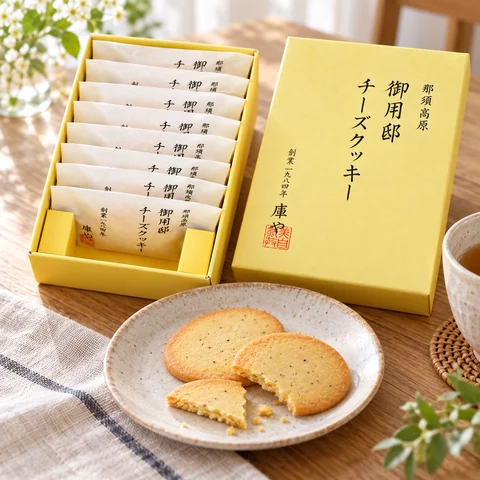 御用邸チーズクッキー：雰囲気と断面