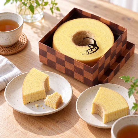 バームクーヘン：雰囲気と断面