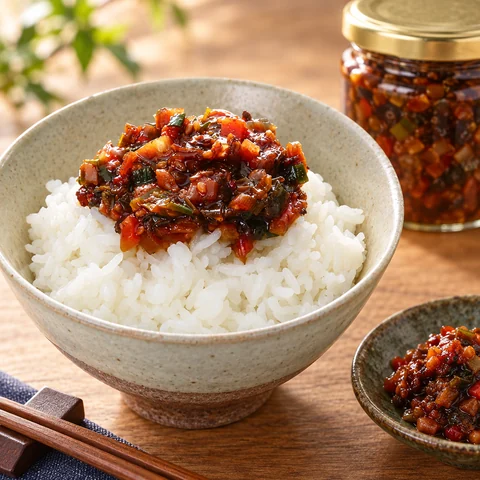 神戸牛のご飯だれ：雰囲気と断面