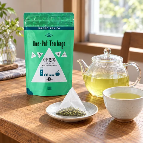 三角茶袋くき煎茶：お茶を楽しむ場面