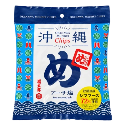 沖縄めんべいチップス アーサ塩：箱・パッケージ