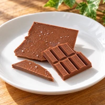 石垣の塩チョコレート：雰囲気と断面