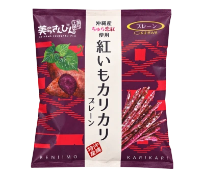 紅いもカリカリ プレーン：箱・パッケージ
