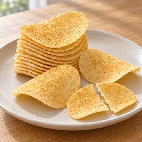 チップスターS 手羽先甘辛醤油味：雰囲気と断面