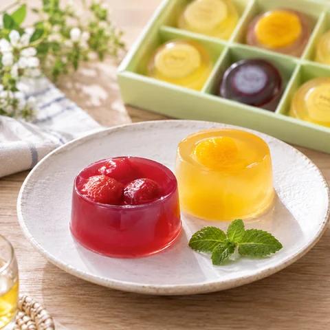 果実ゼリー6入W：雰囲気と断面