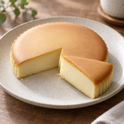 御用邸チーズケーキ：雰囲気と断面