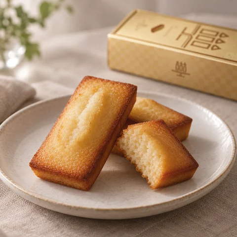 フィナンシェ 金塊パッケージ：雰囲気と断面