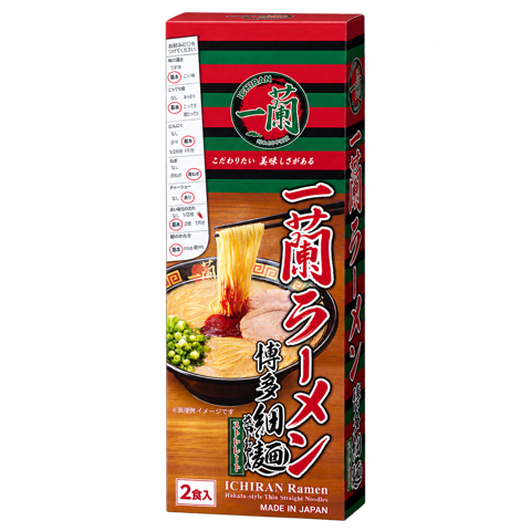 一蘭ラーメン 博多細麺ストレート：箱・パッケージ