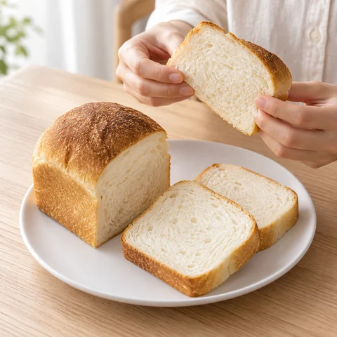 天白食パン®：雰囲気と断面