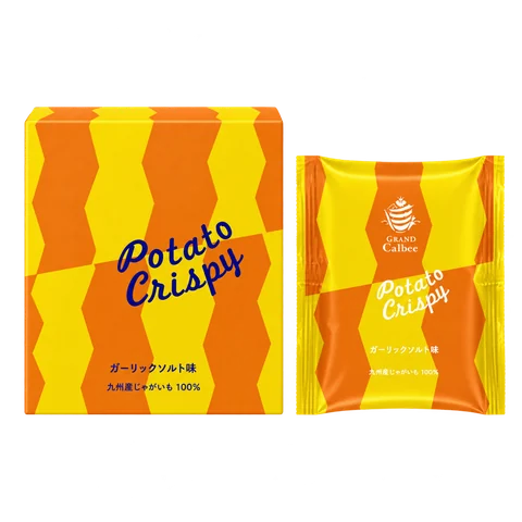 Potato Crispy ガーリックソルト味：箱・パッケージ