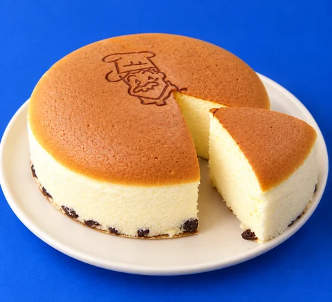 焼きたてチーズケーキ：雰囲気と断面
