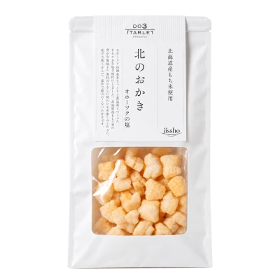 北のおかき オホーツクの塩：箱・パッケージ