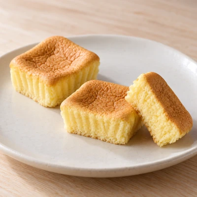 酪農ベイクドチーズケーキ：雰囲気と断面