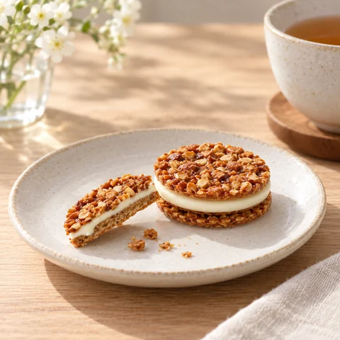 フロランショコラサンド〈ホワイト〉：雰囲気と断面