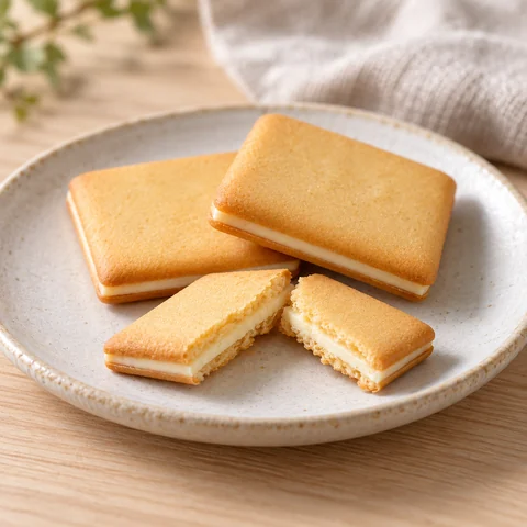 クワトロチーズクッキー：雰囲気と断面
