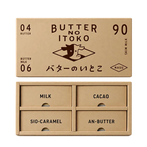 バターのいとこ THE GOLDEN BOX：箱・パッケージ