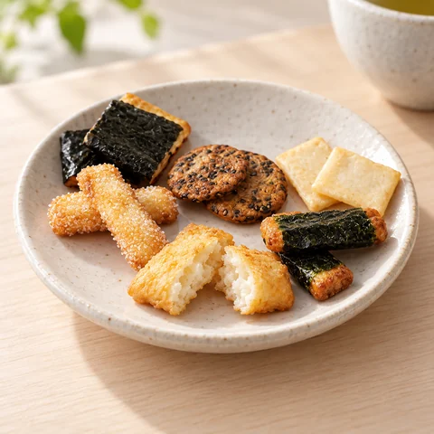 おかき一客：雰囲気と断面